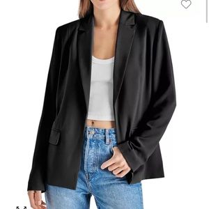 Steve Madden Black Silk Blazer size M